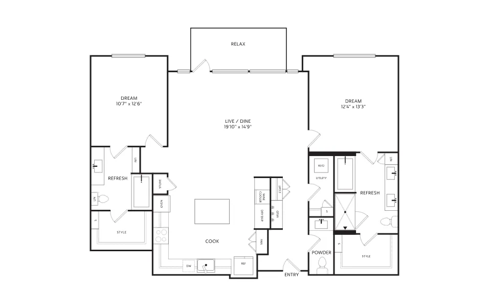 Crescent Residences Rise apartments Dallas Floor plan 13