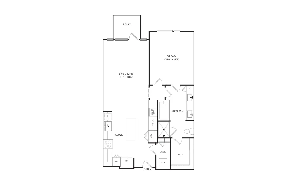 Crescent Residences Rise apartments Dallas Floor plan 2