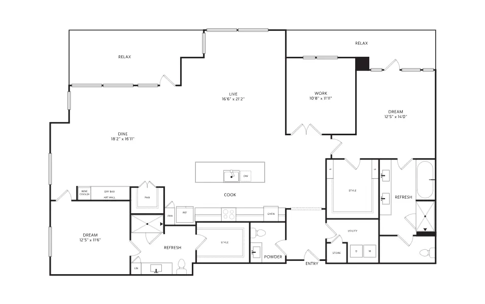 Crescent Residences Rise apartments Dallas Floor plan 21