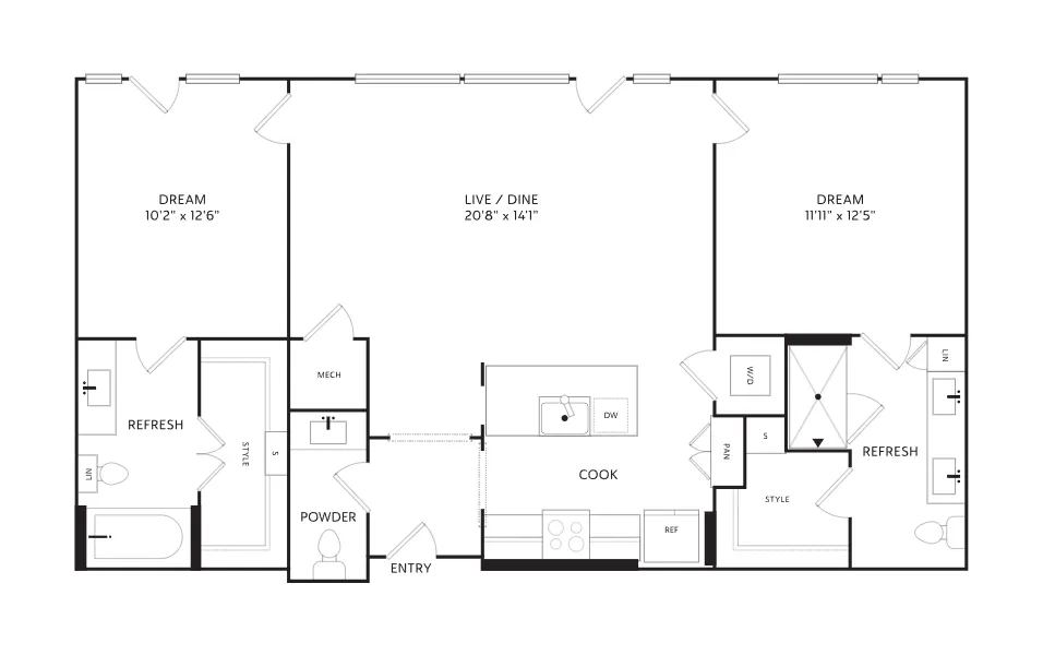 Crescent Residences Rise apartments Dallas Floor plan 22