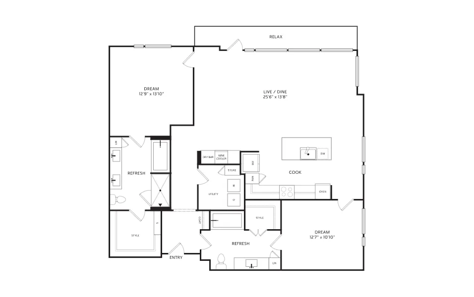 Crescent Residences Rise apartments Dallas Floor plan 23