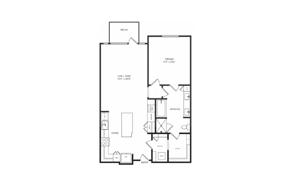 Crescent Residences Rise apartments Dallas Floor plan 3