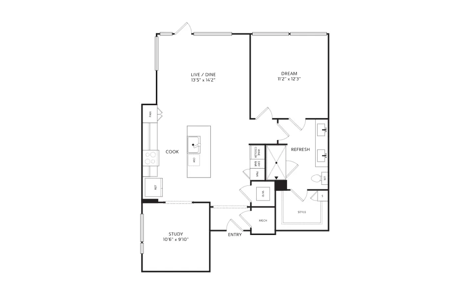 Crescent Residences Rise apartments Dallas Floor plan 7