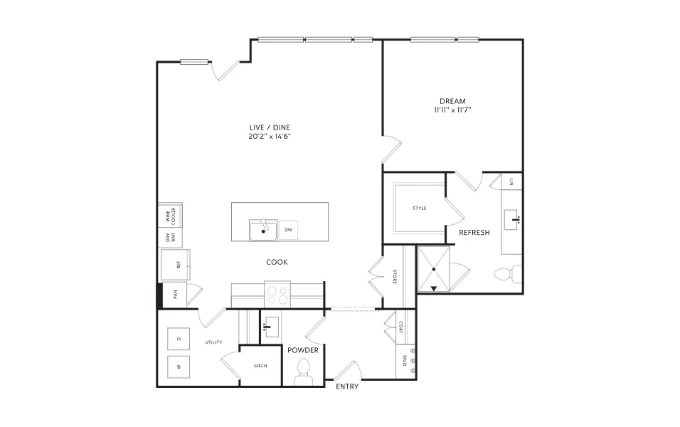 Crescent Residences Rise apartments Dallas Floor plan 9