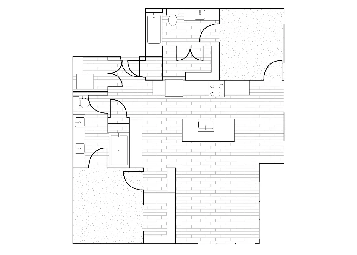 Crystal Springs Rise apartments Dallas Floor plan 21