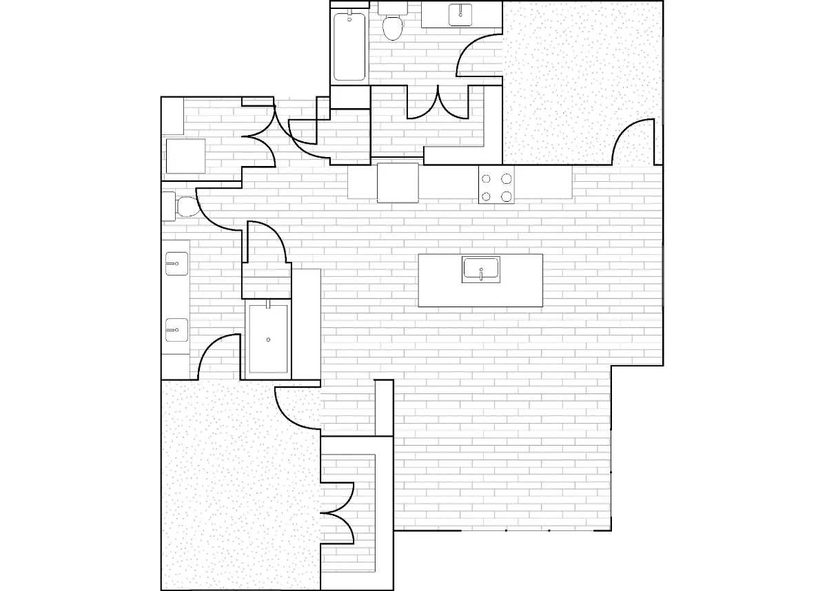 Crystal Springs Rise apartments Dallas Floor plan 26