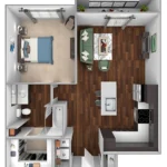 Debbie Lane Flats Rise apartments Dallas Floor plan 1