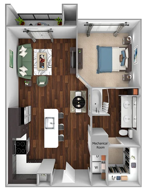 Debbie Lane Flats Rise apartments Dallas Floor plan 4
