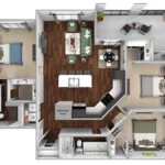 Debbie Lane Flats Rise apartments Dallas Floor plan 8