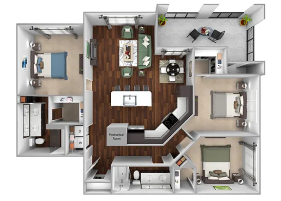 Debbie Lane Flats Rise apartments Dallas Floor plan 8