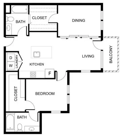 Digit 1919 Rise apartments Dallas Floor plan 6