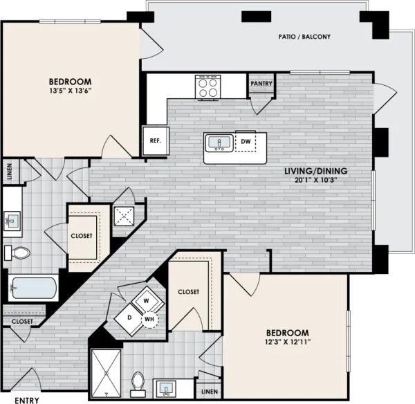 Eastshore on Lake Carolyn Rise apartments Dallas Floor plan 20