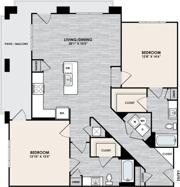 Eastshore on Lake Carolyn Rise apartments Dallas Floor plan 21