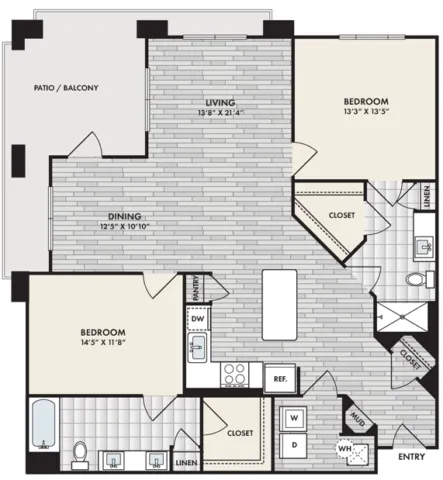 Eastshore on Lake Carolyn Rise apartments Dallas Floor plan 22