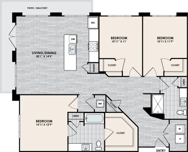 Eastshore on Lake Carolyn Rise apartments Dallas Floor plan 23