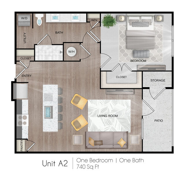 Eleve Rise apartments Houston Floor plan 2