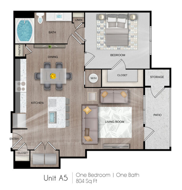 Eleve Rise apartments Houston Floor plan 4