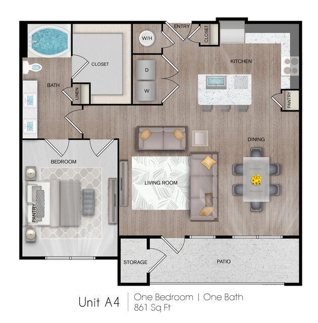 Eleve Rise apartments Houston Floor plan 5