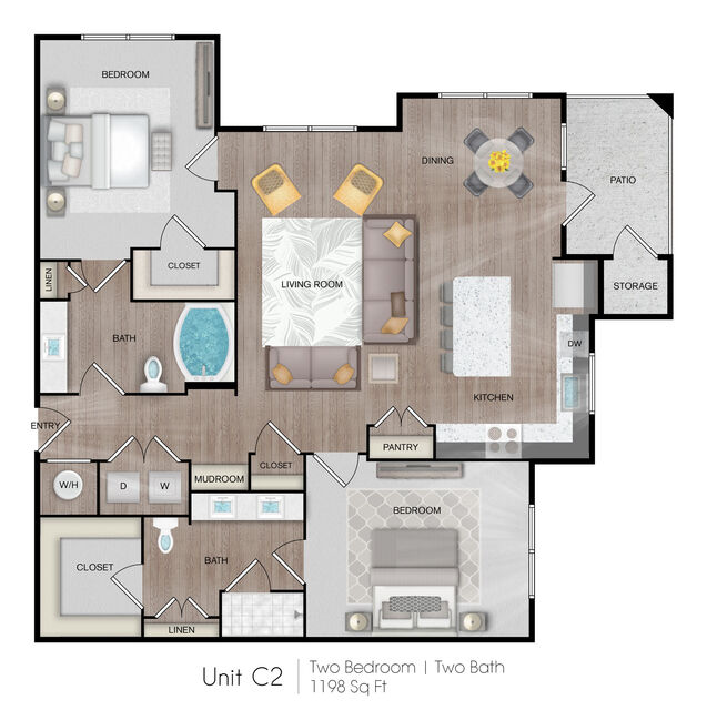 Eleve Rise apartments Houston Floor plan 8