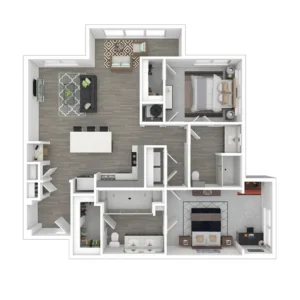 Enclave at the Carter Rise apartments Dallas Floor plan 11