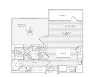 Enclave at the Carter Rise apartments Dallas Floor plan 2
