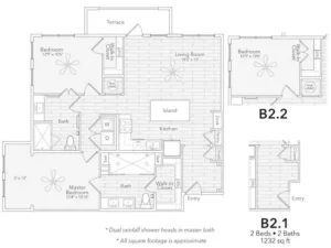 Enclave at the Carter Rise apartments Dallas Floor plan 6