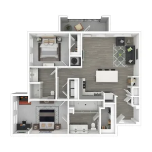 Enclave at the Carter Rise apartments Dallas Floor plan 7
