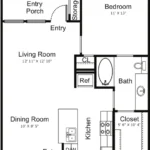 Encore at Home Town Rise apartments Dallas Floor plan 2