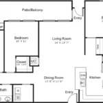 Encore at Home Town Rise apartments Dallas Floor plan 8