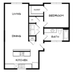 Ensign Apartments Rise apartments Dallas Floor plan 1