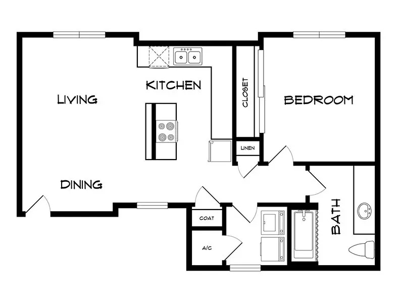 Ensign Apartments Rise apartments Dallas Floor plan 3