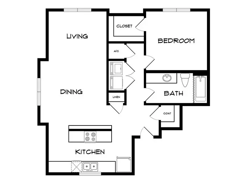 Ensign Apartments Rise apartments Dallas Floor plan 4