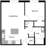 Epic Apartments Rise apartments Dallas Floor plan 1