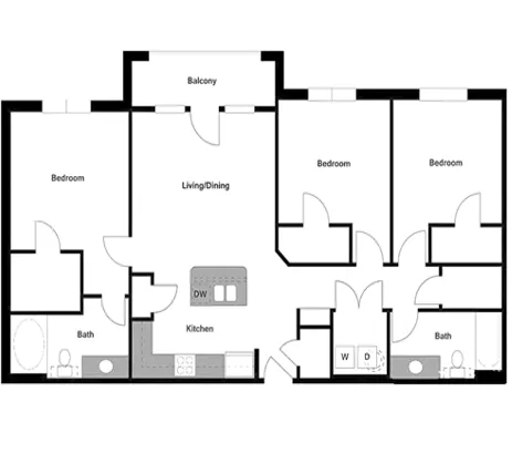 Epic Apartments Rise apartments Dallas Floor plan 6