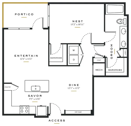 Essence on Maple Rise apartments Dallas Floor plan 11
