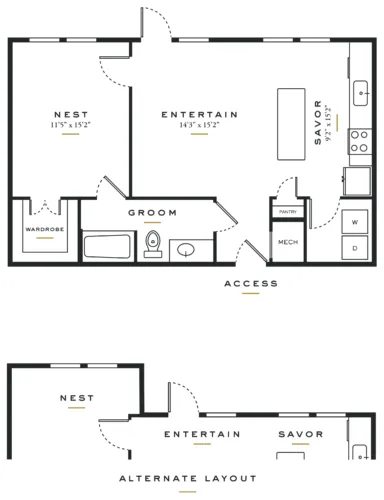 Essence on Maple Rise apartments Dallas Floor plan 13