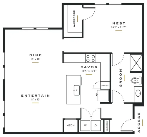 Essence on Maple Rise apartments Dallas Floor plan 15