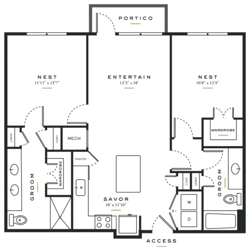 Essence on Maple Rise apartments Dallas Floor plan 16