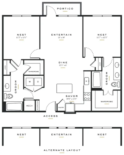 Essence on Maple Rise apartments Dallas Floor plan 17