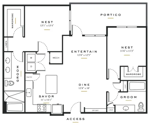 Essence on Maple Rise apartments Dallas Floor plan 18