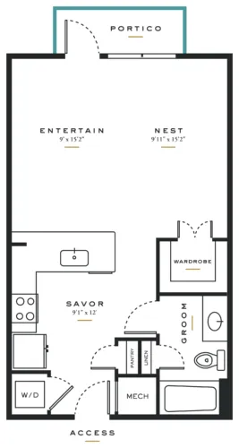 Essence on Maple Rise apartments Dallas Floor plan 3