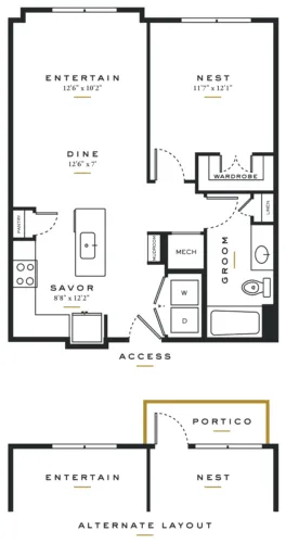 Essence on Maple Rise apartments Dallas Floor plan 6