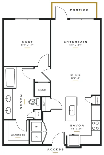 Essence on Maple Rise apartments Dallas Floor plan 7