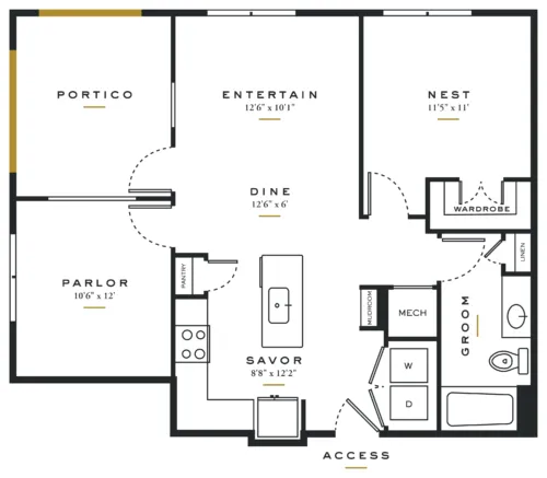 Essence on Maple Rise apartments Dallas Floor plan 8
