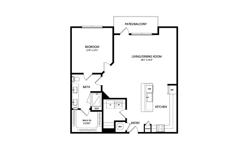 Everleigh Forestwood Rise apartments Dallas Floor plan 14