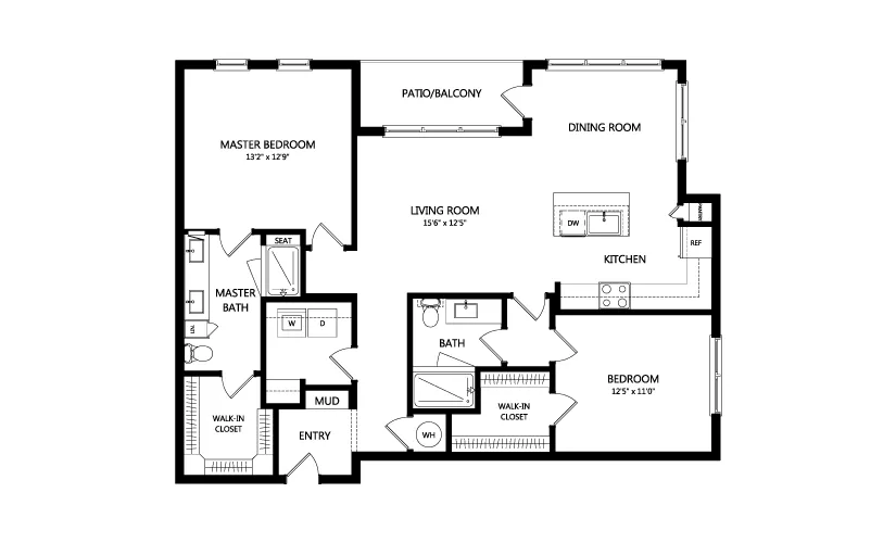 Everleigh Forestwood Rise apartments Dallas Floor plan 17