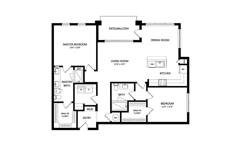 Everleigh Forestwood Rise apartments Dallas Floor plan 18