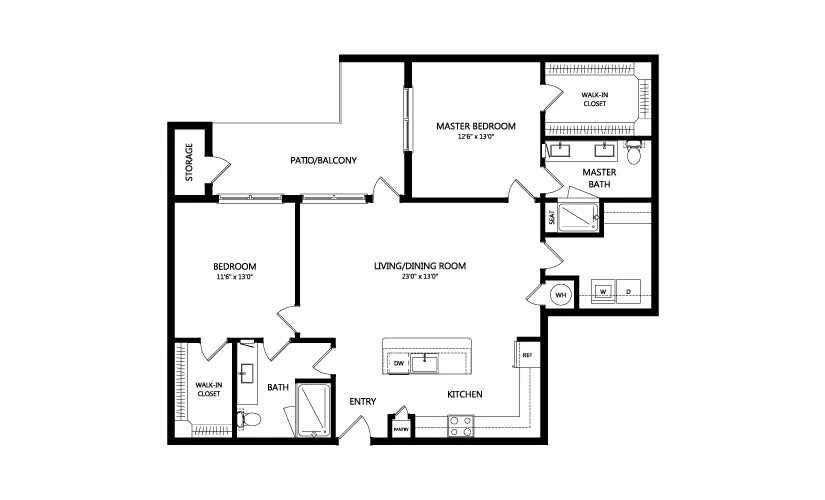 Everleigh Forestwood Rise apartments Dallas Floor plan 19