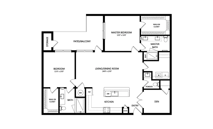Everleigh Forestwood Rise apartments Dallas Floor plan 20