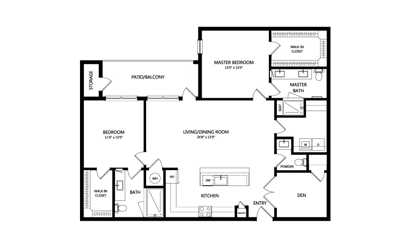 Everleigh Forestwood Rise apartments Dallas Floor plan 21